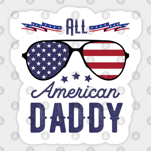 All American Daddy 4th Of July Sunglasses Sticker by tobzz